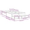 vidaXL Struttura letto con contenitore Bianco 120 cm Legno multistrato