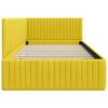 vidaXL Cornice del letto ad angolo Giallo 100 cm x 200 cm Velluto