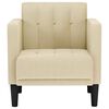vidaXL Divano Sedia con Braccioli Crema 53 cm in Tessuto
