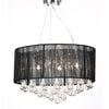 vidaXL Lampadario con 85 Cristalli Nero