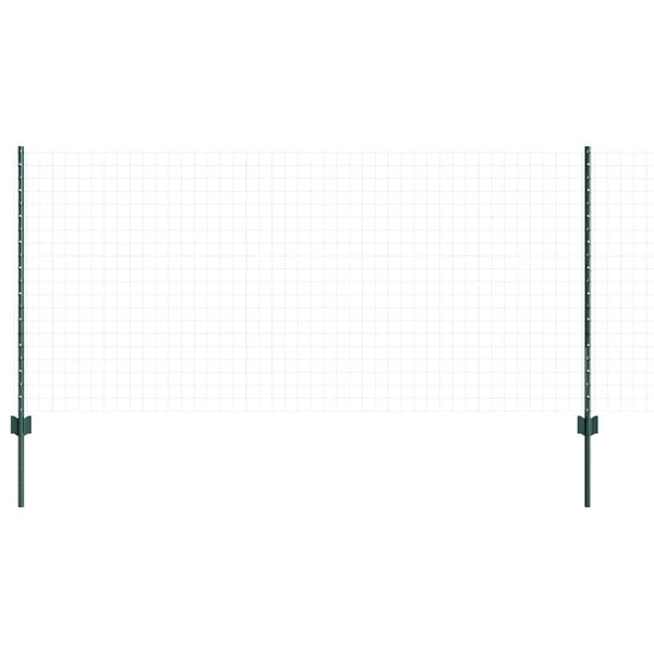 vidaXL Palo della recinzione 5 pcs Verde 140 cm Acciaio