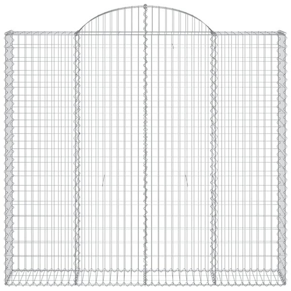 vidaXL Cesti Gabbioni ad Arco 25 pz 200x50x180/200 cm Ferro Zincato