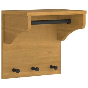 vidaXL Appendiabiti da Parete SANDNES 43x30x42 cm in Legno di Pino