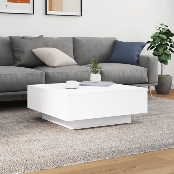 vidaXL Tavolino da Salotto Bianco 80x80x31 cm in Legno Multistrato