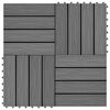 vidaXL Piastrella per Decking Design 3D 11 pcs Grigio 30 x 30 cm WPC