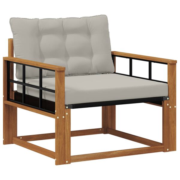 vidaXL Set di divani da esterno Legno di Acacia Massello e Textilene