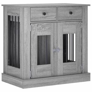 vidaXL Mobile da cassa per cani Sonoma grigio 80 x 47,5 x 80 cm