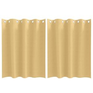 vidaXL Tende Blackout con Anelli 2 pz Beige 140 x 140 cm Poliestere