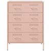 vidaXL Credenza Rosa 68x39x89 cm in Acciaio