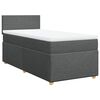 vidaXL Giroletto a Molle con Materasso Grigio Scuro 90x190 cm Tessuto