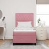 vidaXL Letto a molle con materasso Rosa 100 x 200 cm Tessuto