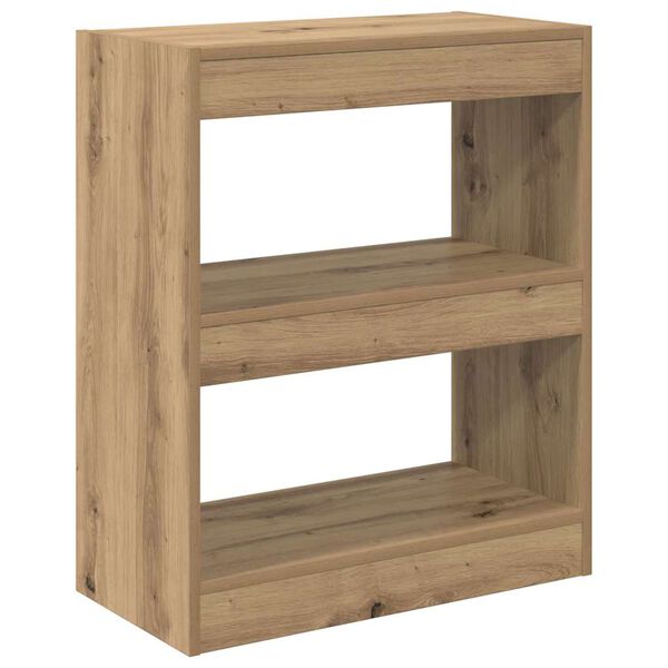 vidaXL Armadio per Libri Rovere artigianale 60 x 30 x 72 cm