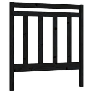 vidaXL Testiera per Letto Nera 81x4x100 cm in Legno Massello di Pino