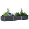 vidaXL Fioriera Antracite 195 x 100 x 45 cm Acciaio zincato