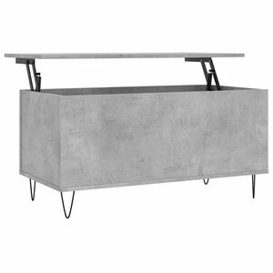 vidaXL Tavolino Salotto Grigio Cemento 90x44,5x45 cm Legno Multistrato
