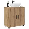 vidaXL Mobile da Bagno con porta Rovere artigianale 61 x 35 x 64 cm
