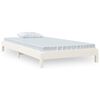 vidaXL Letto Impilabile Bianco 90x190 cm in Legno Massello di Pino