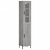 vidaXL Credenza Grigio Sonoma 34,5x34x180 cm in Legno Multistrato