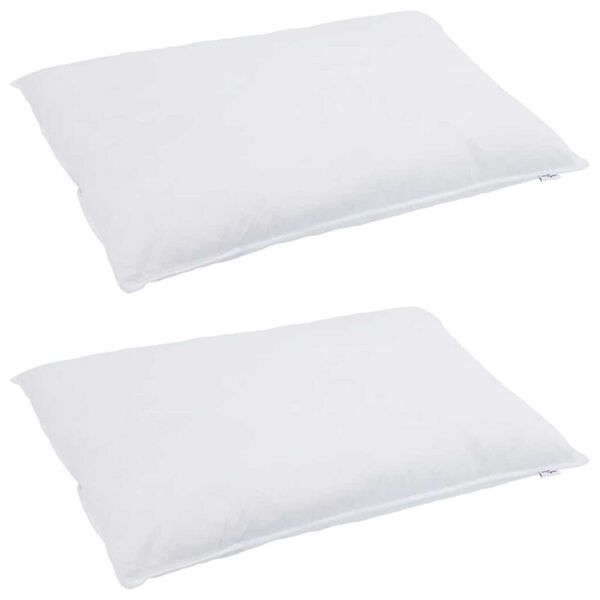 vidaXL Cuscino con cuscino 2 pcs Bianco 40 x 80 cm Piuma