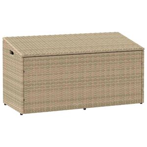 vidaXL Baule da giardino beige 110x50x58 cm in polyrattan