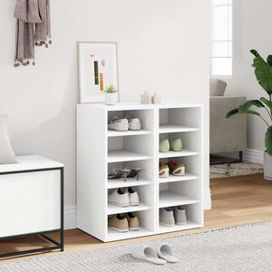 vidaXL Scarpiere 2 pz Bianche 31,5x35x70 cm in Truciolato