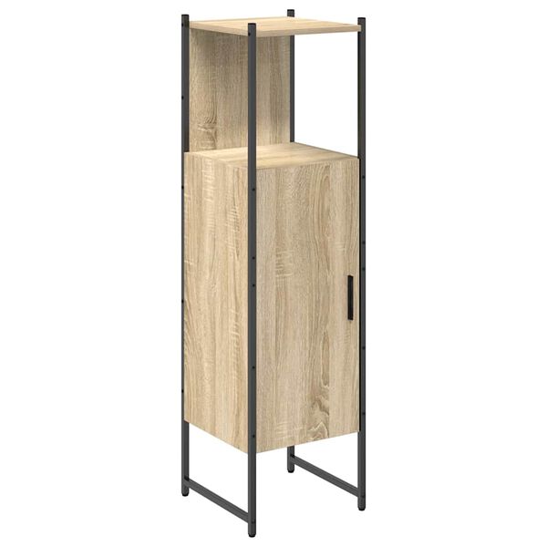 vidaXL Mobile da Bagno Beige 33 x 33 x 120,5 cm Legno multistrato