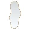 vidaXL Specchio da Parete Dorato 80x35 cm