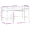 vidaXL Letto Soppalco con Scala Bambini 90x190 cm Legno Massello Pino