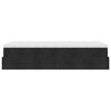 vidaXL Struttura Letto Pouf con Materasso Nero 90x200 cm in Tessuto