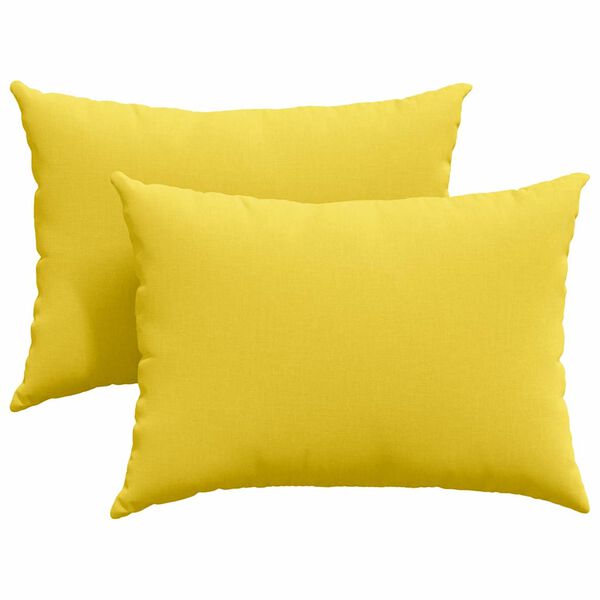 vidaXL Cuscini da Divano 2 pcs Giallo Chiaro 70 x 50 cm Tessuto