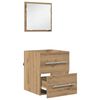 vidaXL Set di mobili per il bagno Marrone 41 x 38,5 x 48 cm
