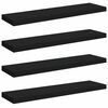 vidaXL Scaffali a Parete 4 pz Neri 90x23,5x3,8 cm in MDF