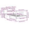 vidaXL Letto Libreria senza Materasso 90x190 cm Legno Massello Pino