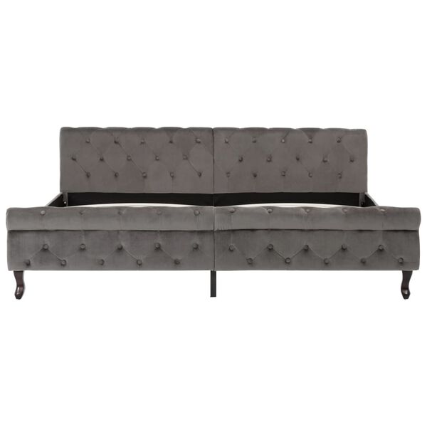 vidaXL Giroletto Grigio in Velluto 200x200 cm