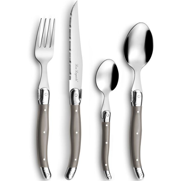 Lou Laguiole Set di Posate 24 pz Tradition Grigio Talpa
