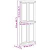 vidaXL Porta Corona Bianco 90 x 210 cm Legno multistrato