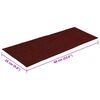 vidaXL Tappetini per scale autoadesivi 30 pz 60x25 cm Bordeaux Rosso Rettangolari