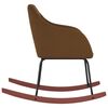 vidaXL Sedia a Dondolo Marrone in Velluto
