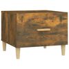 vidaXL Tavolino da Salotto Rovere Fumo 50x50x40 cm Legno Multistrato