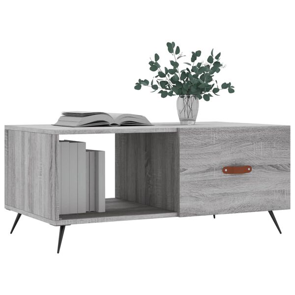 vidaXL Tavolino da Salotto Grigio Sonoma 90x50x40 cm Legno Multistrato