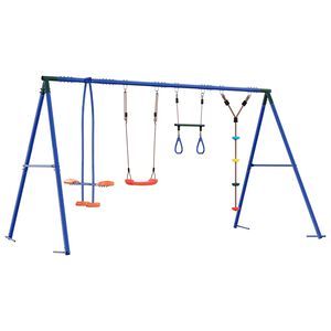 vidaXL Set di Altalene per Esterni Multicolore Acciaio e PE