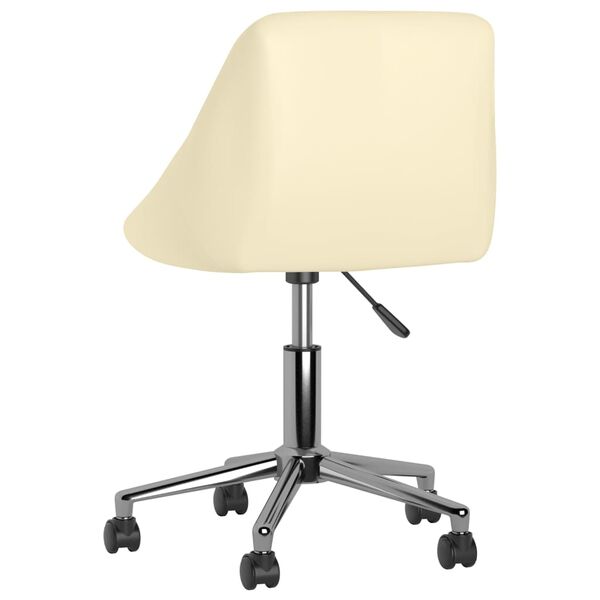 vidaXL Sedia da Pranzo Girevole Crema in Similpelle