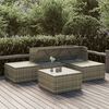 vidaXL Set Divani da Giardino 5 pz con Cuscini in Polyrattan Grigio