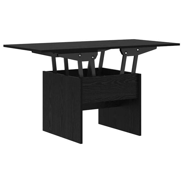 vidaXL Tavolino da salotto Rovere Nero 55 x 54,5 x 45 cm