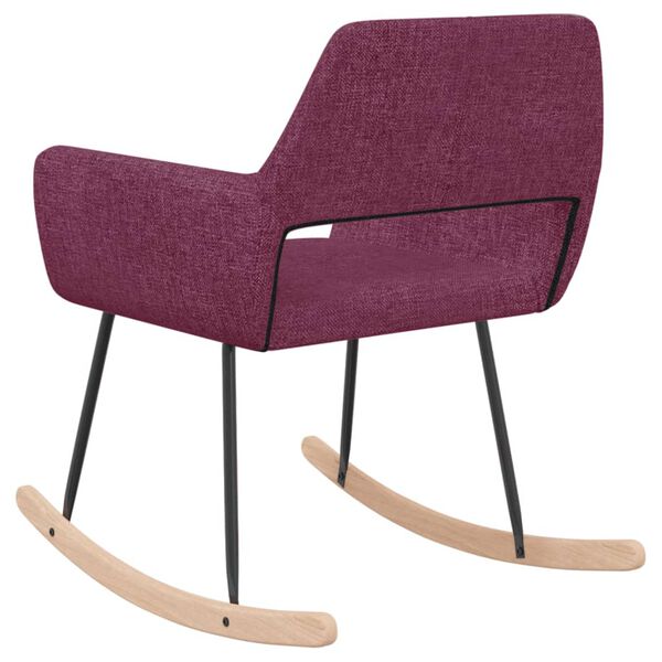 vidaXL Poltrona a Dondolo Viola in Tessuto