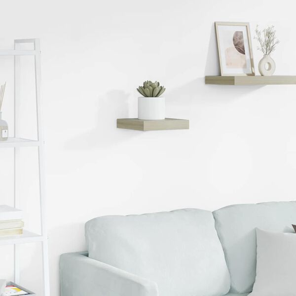 vidaXL Scaffale a Parete Rovere 23x23,5x3,8 cm in MDF