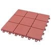 vidaXL Piastrella per Decking 10 pz Rosso 30,5 x 30,5 x 2,2 cm