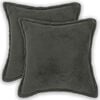 vidaXL Federa 2 pcs HOUTEN Grigio Scuro 30 x 30 cm Boucl&eacute;