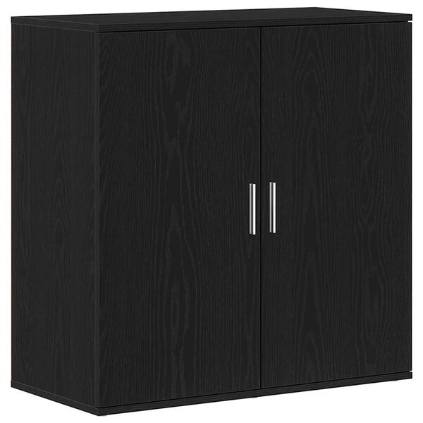 vidaXL Credenza Rovere Nero 79 x 38 x 80 cm Legno multistrato