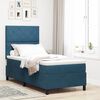 vidaXL Letto a molle con materasso Blu Scuro 100 x 200 cm Tessuto